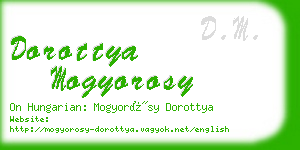 dorottya mogyorosy business card